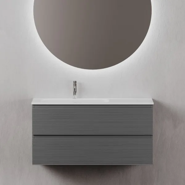 Тумба с раковиной Sancos Folk 100 L grey soft Sancos — Оригинал
