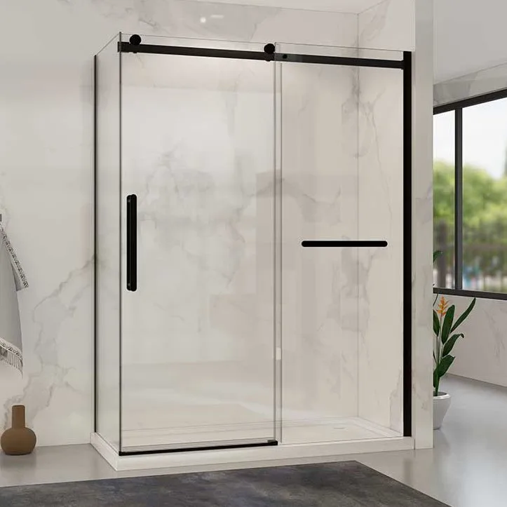 Душевой уголок Vincea Como Soft VSR-1CS1015CLB 150x100 см профиль черный, стекло прозрачное Sancos — официальный сайт