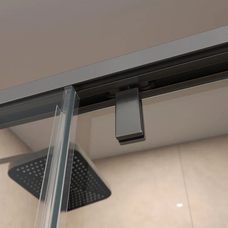 Душевая дверь в нишу BelBagno Soft Close-1 BF-1-140-C-GM профиль оружейная сталь Sancos — официальный сайт