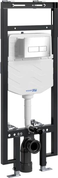 Система инсталляции для унитазов Wasserkraft Dinkel 58TLT.010.ME.CH03, с кнопкой смыва хром Sancos — Оригинал