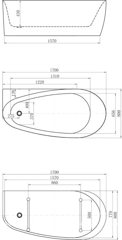 Акриловая ванна Allen Brau Priority 2 170x80 см, пристенная, белая матовая, овальная, на ножках, со  Sancos — официальный сайт
