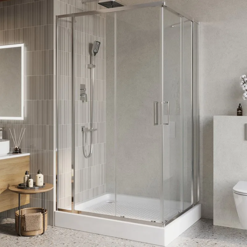 Душевой уголок BelBagno Luce AH-22-105/100-C-Cr профиль хром, стекло прозрачное Sancos — официальный сайт