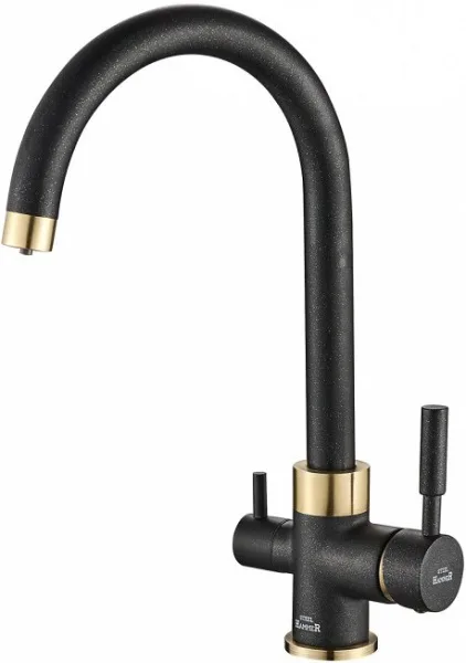 Смеситель для кухни Steel Hammer SH 713 BLACK BR Sancos — Оригинал