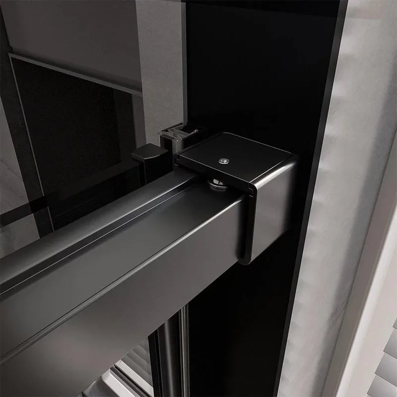 Дверь для душевого уголка Veconi Premium Trento PTD-40B 150 см, профиль черный матовый, стекло прозр Sancos — официальный сайт