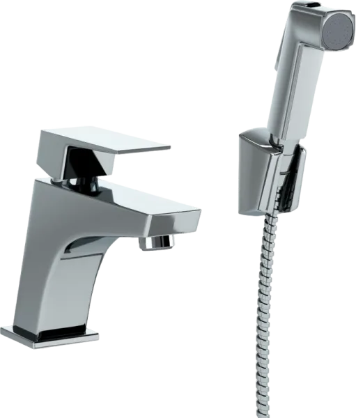 Смеситель для раковины Paini Torre 98CR205/574 с гигиеническим душем, хром Sancos — Оригинал