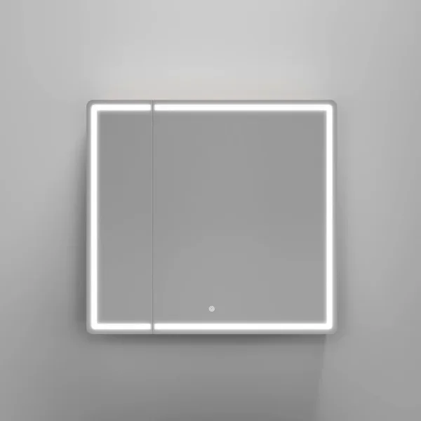 Зеркало-шкаф Sancos Mirror 80 с подсветкой, дуб галифакс натуральный Sancos — Оригинал