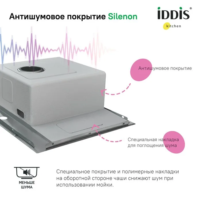 Мойка кухонная IDDIS Haze HAZ43S0i77 сатин Sancos — официальный сайт