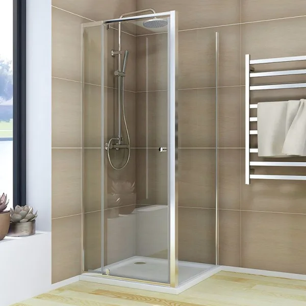 Душевой уголок Veconi Rovigo RV-026 110х80 см, профиль глянцевый хром, стекло прозрачное Sancos — Оригинал