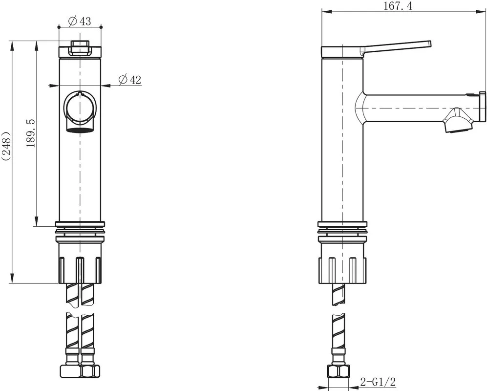 Смеситель для раковины Wonzon & Woghand WW-H1017-CR хром, с функцией полоскания рта Sancos — официальный сайт