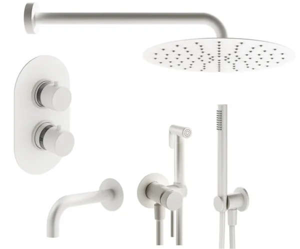 Комплект для ванной Plumberia Selection Ixo KITZXOT19BO260 С ВНУТРЕННЕЙ ЧАСТЬЮ, белый матовый Sancos — Оригинал