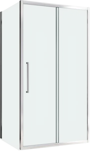 Душевой уголок Abber Schwarzer Diamant AG30160H-S60 160x60, профиль хром, стекло прозрачное Sancos — Оригинал
