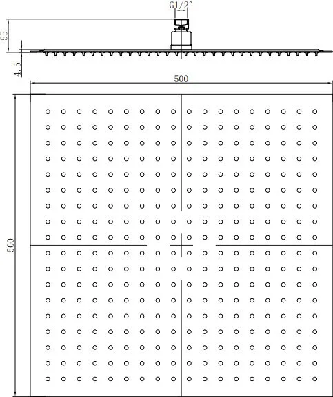 Верхний душ RGW Shower Panels SP-82-50 Sancos — официальный сайт