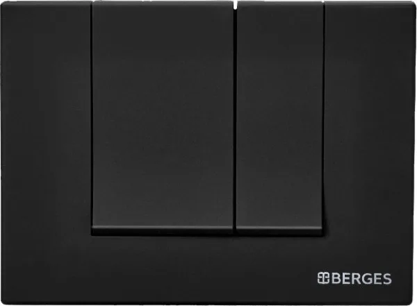 Кнопка смыва Berges Novum S5 чёрный, матовый Sancos — Оригинал
