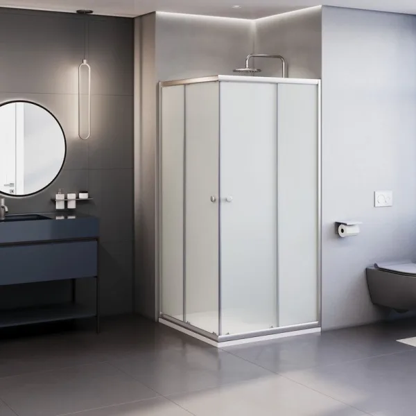 Душевой уголок RGW Dolphin TN-206-J 90х90 см, профиль хром, стекло матовое fabric Sancos — Оригинал