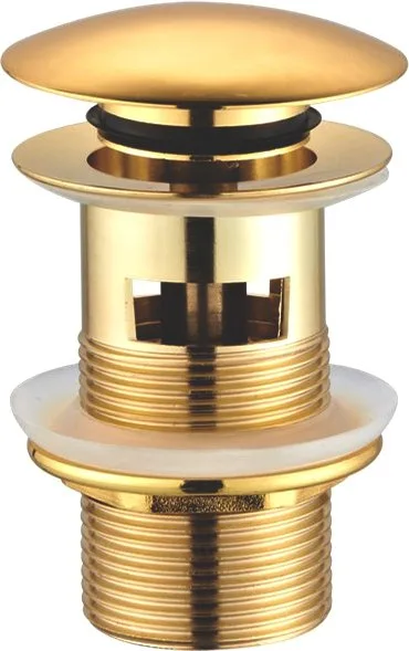 Донный клапан для раковины Creavit SF031G с переливом, золото Sancos — Оригинал
