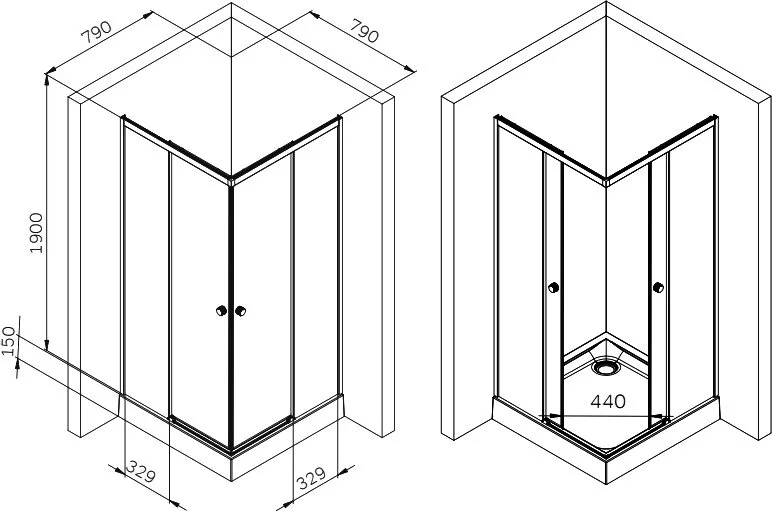 Душевой уголок AM.PM X-Joy W94G-403-8080-BТ1К 80х80 см Sancos — официальный сайт
