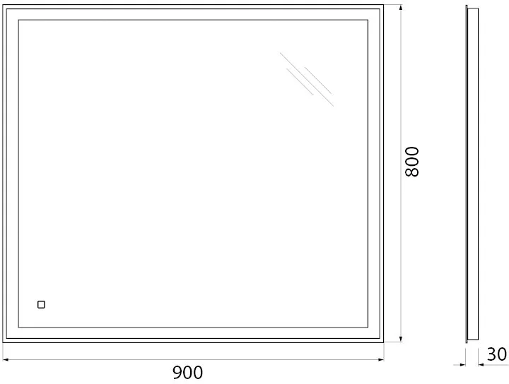 Зеркало BelBagno SPC-GRT-900-800-LED-TCH Sancos — официальный сайт