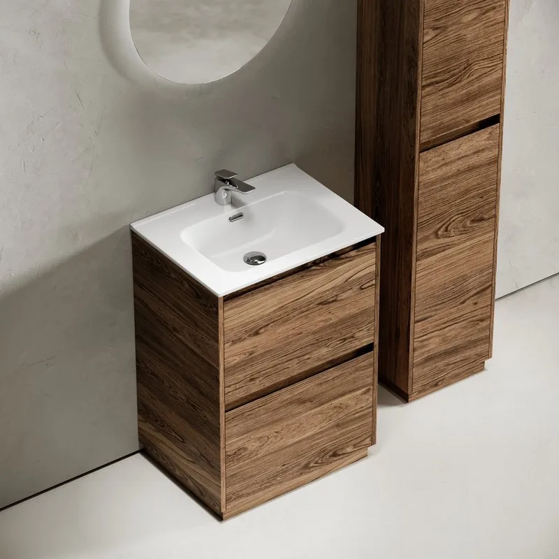 Тумба с раковиной Sancos Libra Floor 60 дуб чарльстон, белая раковина CN7001 Sancos — официальный сайт