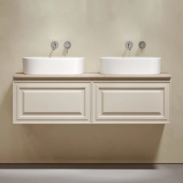 Тумба с раковиной Sancos Very 140 beige soft, столешница бежевая TT140A2, раковина CN6075 Sancos — Оригинал