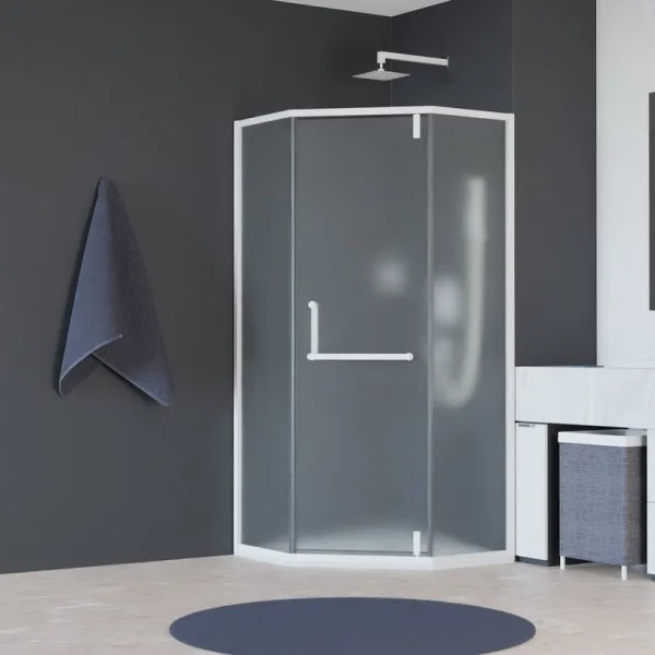 Душевой уголок RGW Hotel HO-084-W 100x100x195 см, профиль белый, стекло матовое Sancos — Оригинал