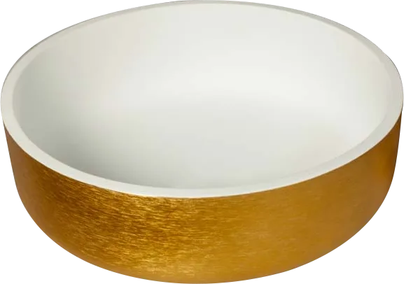 Накладная раковина Armadi Art NeoArt corian, золотая Sancos — Оригинал