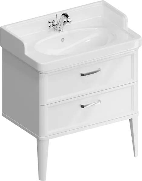 Тумба под раковину без столешницы KERAMA MARAZZI Pompei M 80 белая, с 2 ящиками Sancos — Оригинал