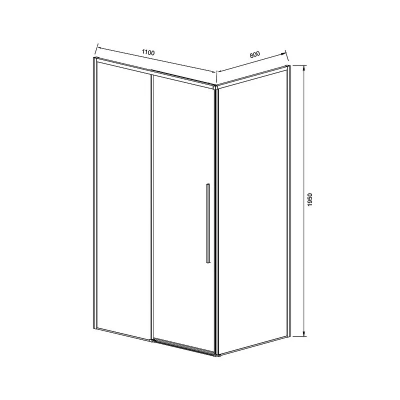 Душевой уголок Vincea Slim-N VSR-4SN8011CLG 110х80, профиль брашированное золото, стекло прозрачное Sancos — официальный сайт