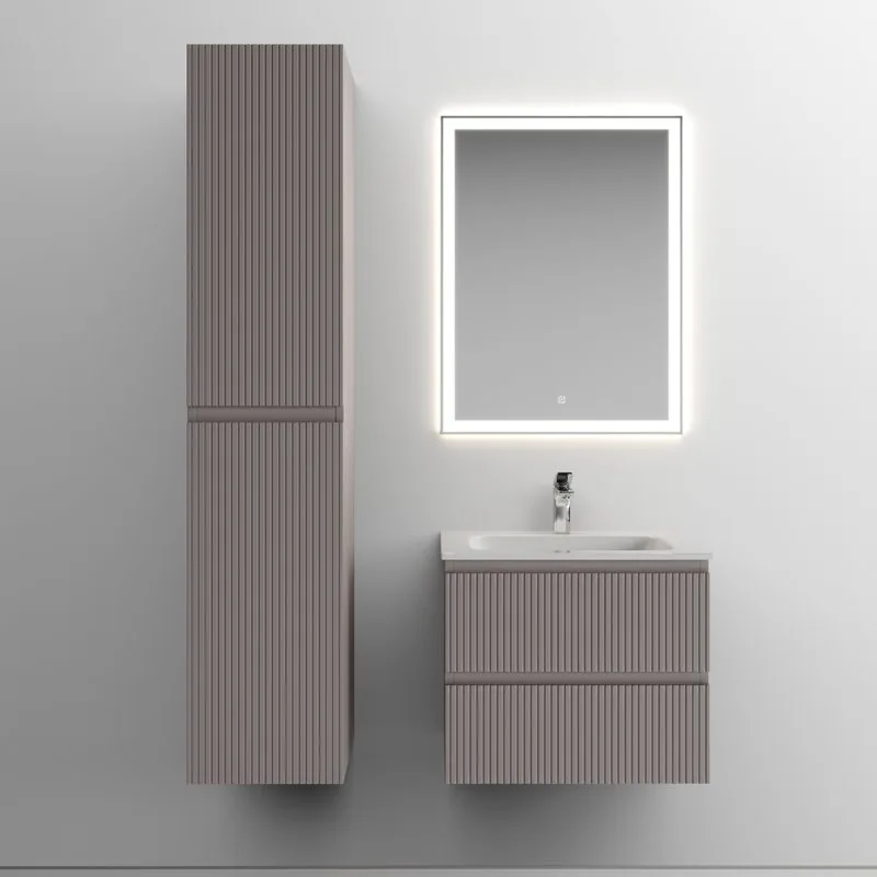 Шкаф-пенал для ванной Sancos Snob T 35 см, универсальный, Doha soft (пыльная роза) Sancos — официальный сайт