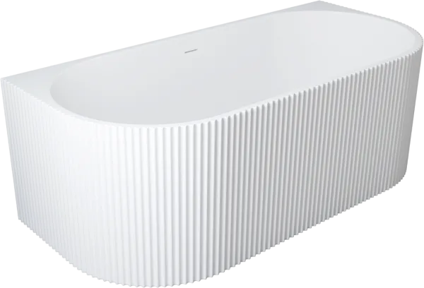 Акриловая ванна BelBagno Uno BB713 170x80 см, пристенная, белая матовая, на ножках, со сливом-перели Sancos — Оригинал