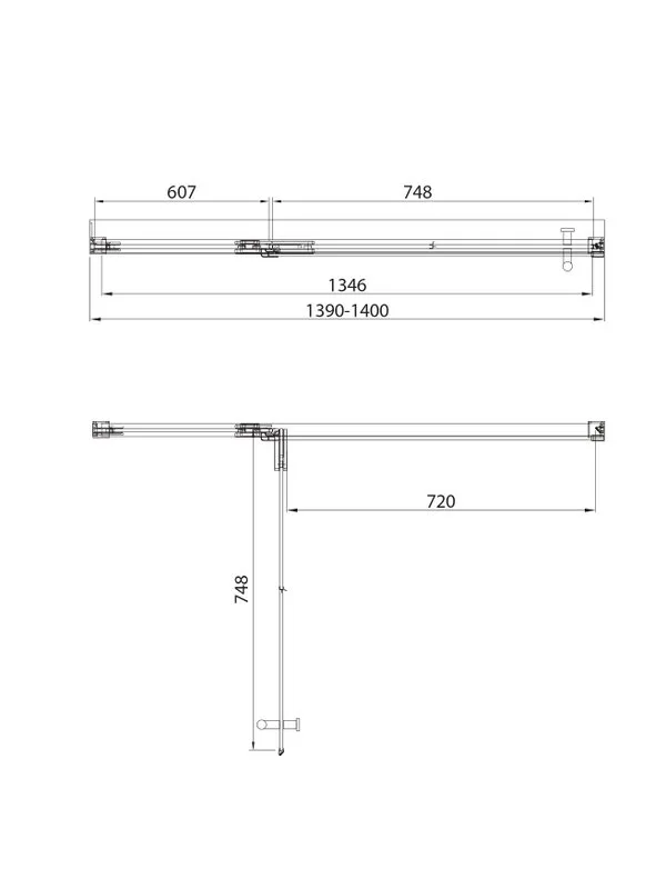 Душевая дверь в нишу Veconi Premium Alassio BB 140x200, профиль матовый черный, стекло тонированное Sancos — официальный сайт