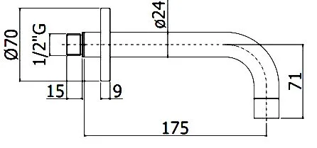 Излив Paffoni Light ZBOC139HGSP для ванны, брашированное медовое золото Sancos — официальный сайт