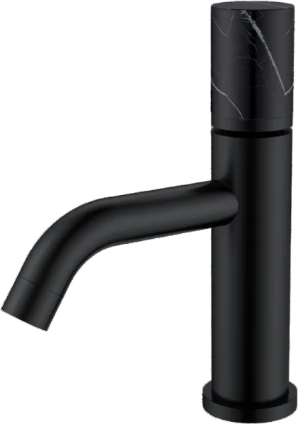 Смеситель для раковины Boheme Stick 121-B-MR-B черный, черный мрамор Sancos — Оригинал