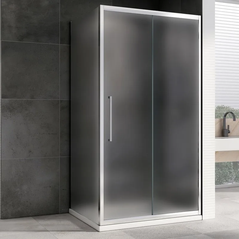 Душевой уголок Abber Schwarzer Diamant AG30130MH-S80M 130х80, профиль хром, стекло матовое Sancos — официальный сайт