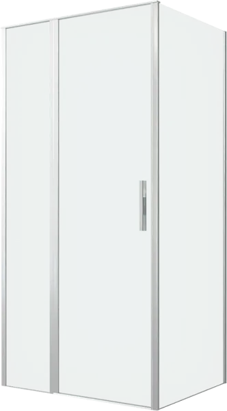 Душевой уголок Allen Brau Priority 100x80, профиль серебро браш, стекло прозрачное Sancos — Оригинал