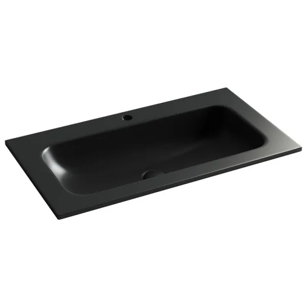 Мебельная раковина Ceramicanova Grace прямоугольная черная матовая 81 см CN7012MB Sancos — Оригинал
