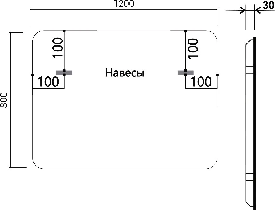 Зеркало Vincea VLM-3VC120 120x80 с подсветкой Sancos — официальный сайт