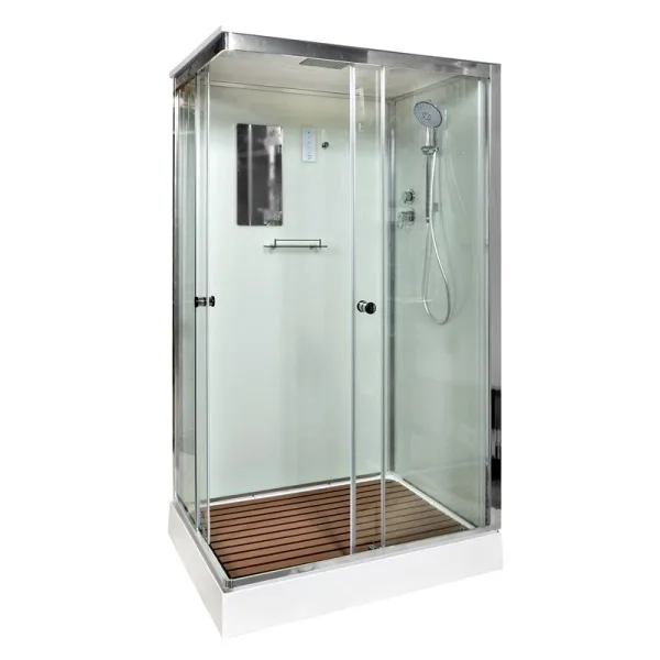 Душевая кабина DTO K402S 120х90, с электрикой, профиль хром, стекло прозрачное Sancos — Оригинал