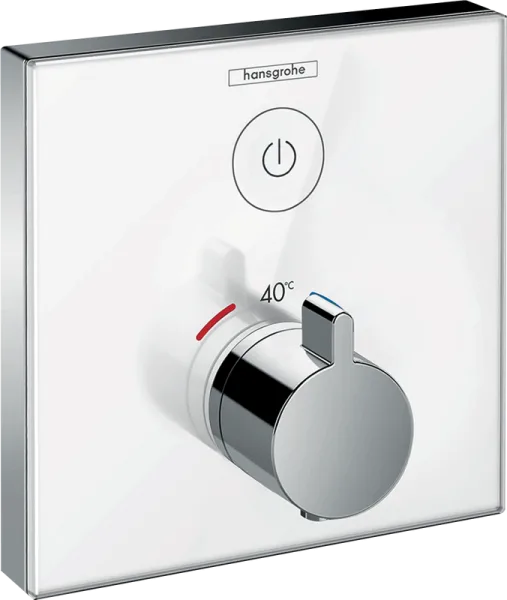Термостатический смеситель встраиваемый Hansgrohe ShowerSelect Glass 15737400, для душа, матовый бел Sancos — Оригинал