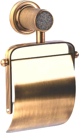 Держатель туалетной бумаги Boheme Royal Cristal Bronze с крышкой Sancos — Оригинал