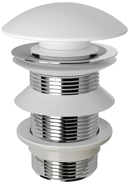 Донный клапан для раковины Aqueduto Ralo RAL0120 push-open, белый матовый Sancos — Оригинал