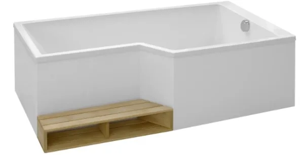 Акриловая ванна Jacob Delafon Bain-Douche Neo E6D002R-00 170x90 см, правая, пристенная, белая Sancos — Оригинал