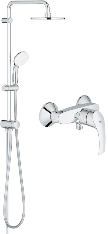 Душевая стойка Grohe Eurosmart New 124410, со смесителем, хром Sancos — официальный сайт