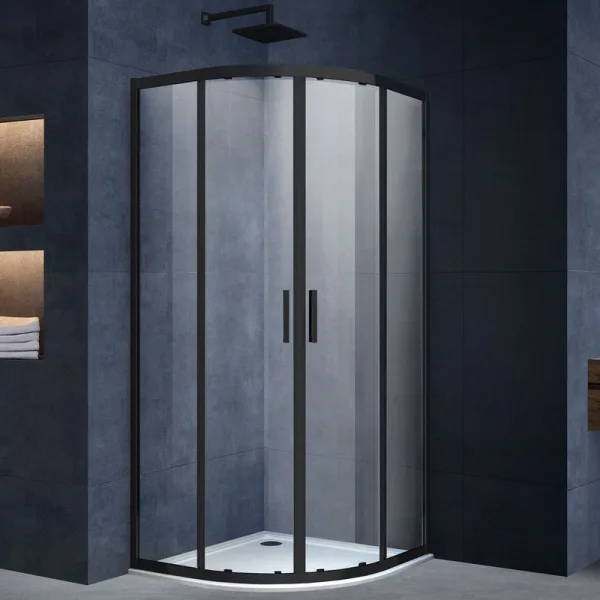 Душевой уголок Vincea Alpha VSQ-3AL900CLB 90x90, профиль черный, стекло прозрачное Sancos — Оригинал