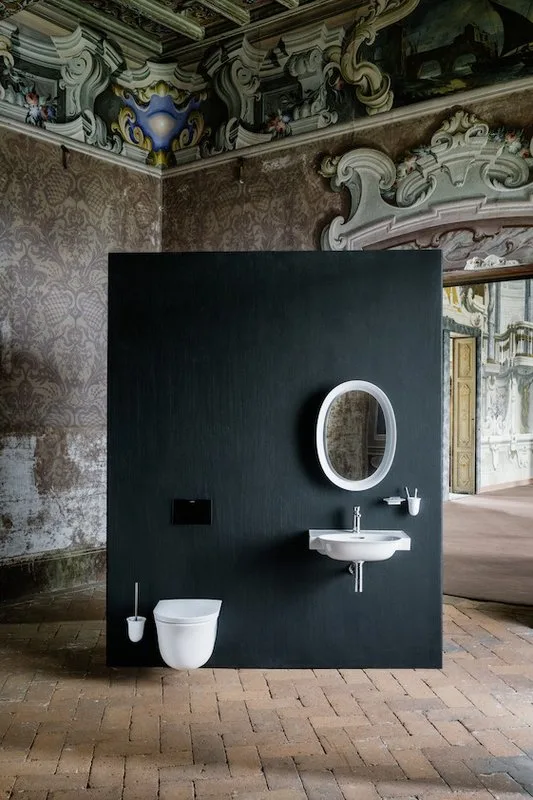 Зеркало Laufen The New Classic 50 белое, с подсветкой Sancos — официальный сайт