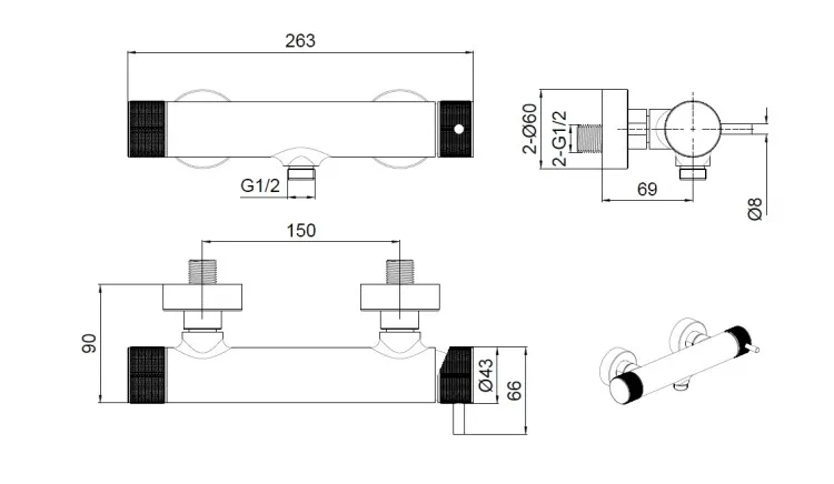 Смеситель для душа Splendy Passion PA204N2K1NB, брашированный никель Sancos — официальный сайт