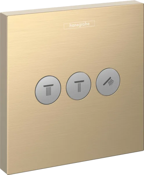 Переключатель потоков Hansgrohe ShowerSelect 15764140 на три потребителя, шлифованная бронза Sancos — Оригинал