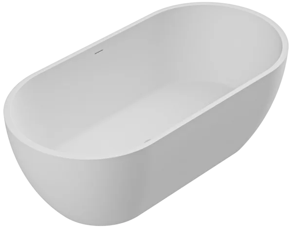 Ванна из искусственного камня Cezares Stylus Solid Surface 160x80 см, отдельностоящая, матовая белая Sancos — Оригинал