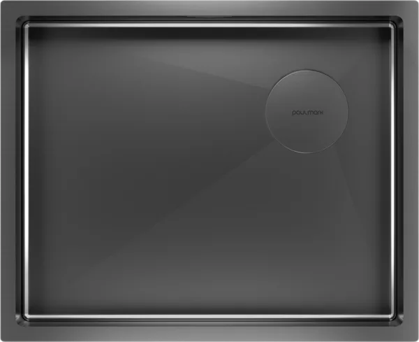 Мойка кухонная Paulmark Next-Skew PM885444-GM вороненая сталь Sancos — Оригинал