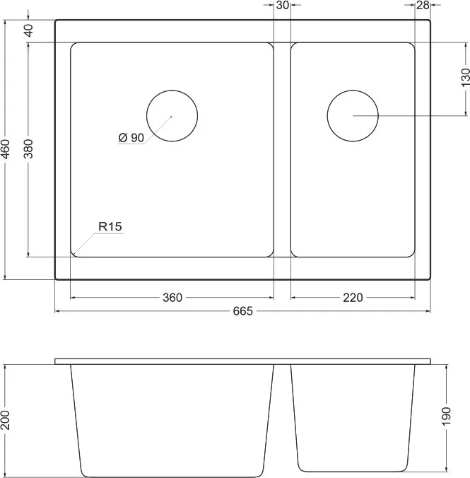 Мойка кухонная Emar Quartz EMQ-2665.PL Морион Sancos — официальный сайт