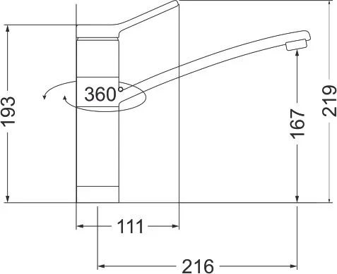 Смеситель для кухни Emar Quartz 3011 морион Sancos — официальный сайт